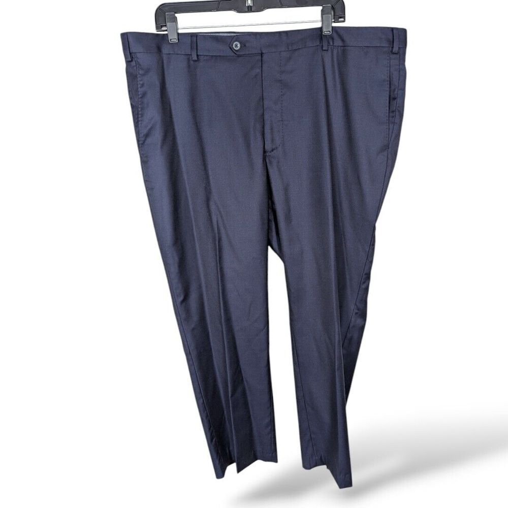 j hilburn Dress‎ pants 41x25 Loro Piana 170 Wool Blue Office Luxury